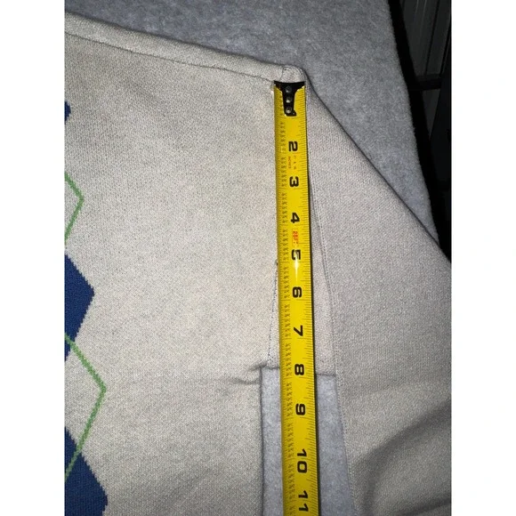 Disney Parks Monsters University Sweater Large Cream Navy V-Neck MU - Picture 13 of 14